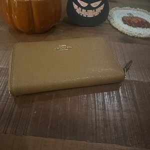 Coach Light Brown Leather Wallet